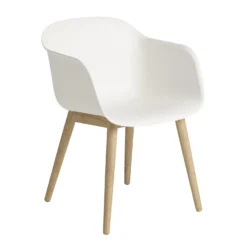 Muuto Fiber Chair Tuoli Käsinojilla Ja Puujaloilla
